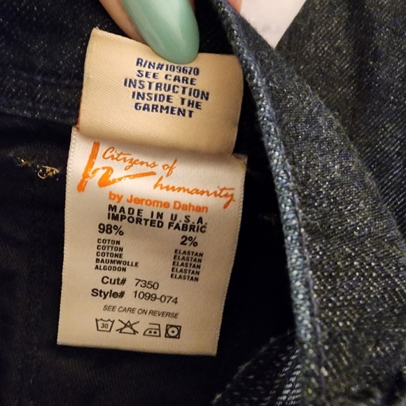 Vintage COH Ingrid Stretch Low Waist Flare Jean Stay Gold Dark Wash Denim Sz 28 - Picture 15 of 16